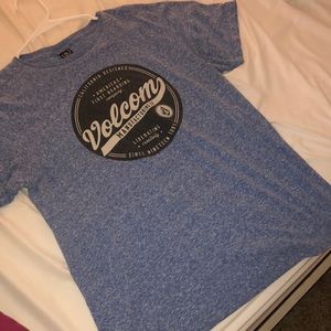 blue volcom t shirt, lightly used